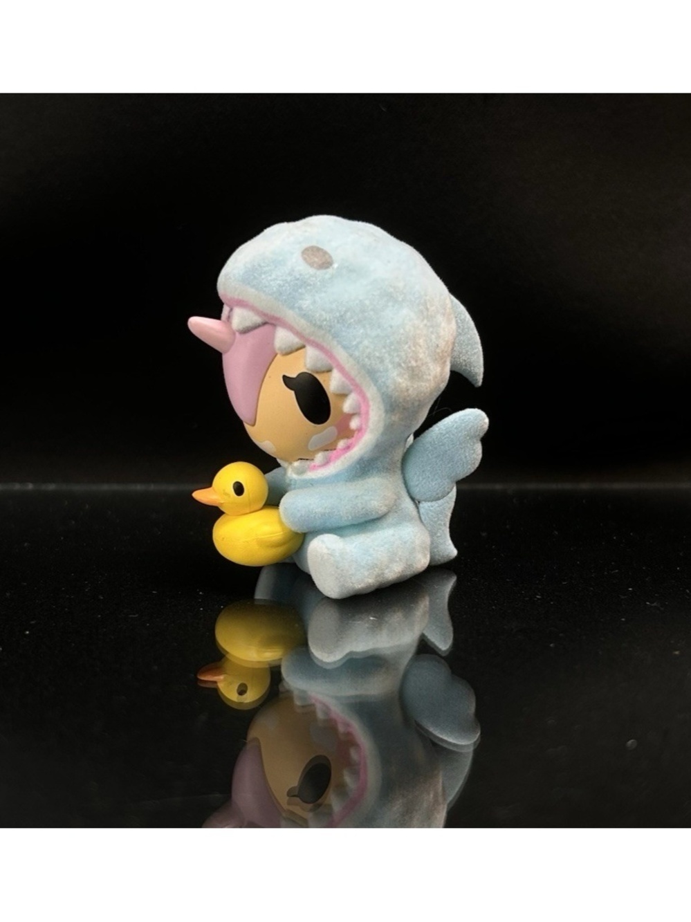 Tokidoki Cozy Unicorno Sudsy Vinyl Figure Fuzzy Flocked Unicorn with Duck Toy